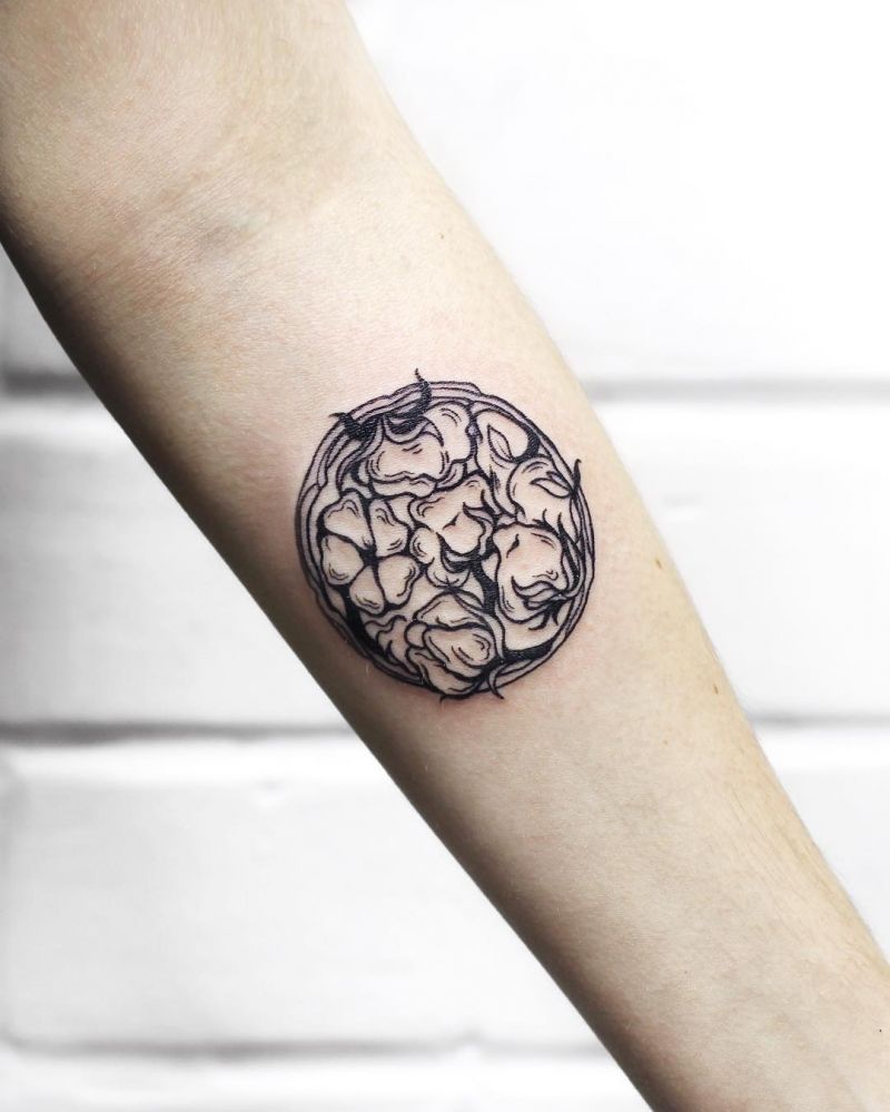 30 Elegant Cotton Tattoos You Will Love