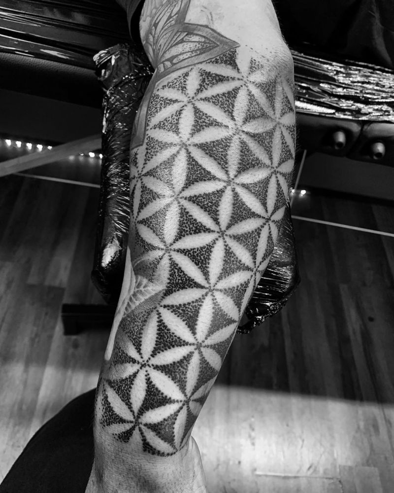 30 Pretty Flower of Life Tattoos Let You Be Kind to Life