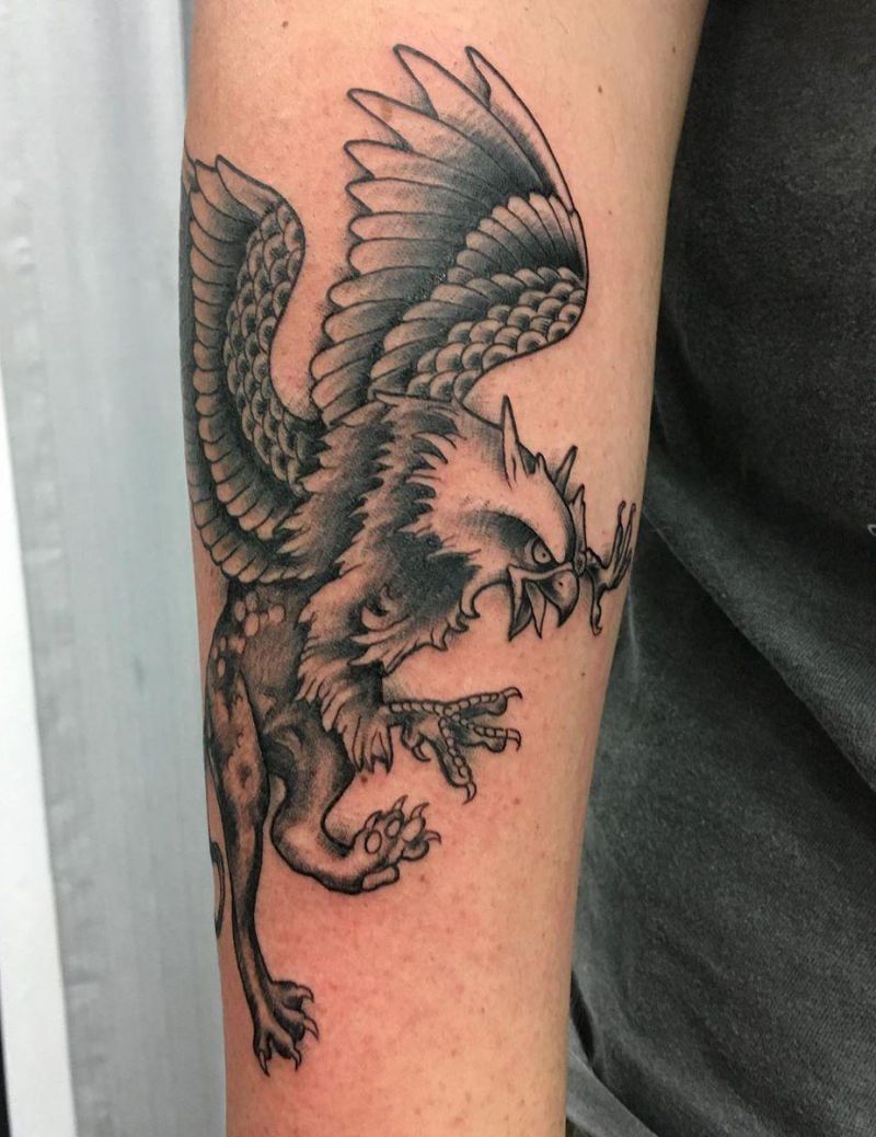 30 Pretty Griffin Tattoos Improve Your Temperament