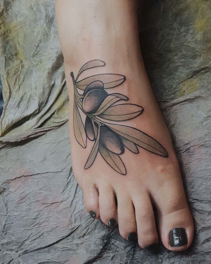 30 Pretty Olive Branch Tattoos You Will Love