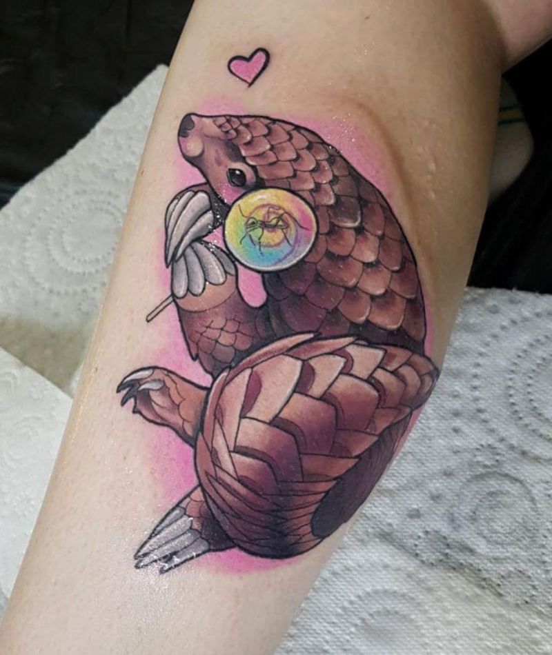 30 Pretty Pangolin Tattoos to Inspire You