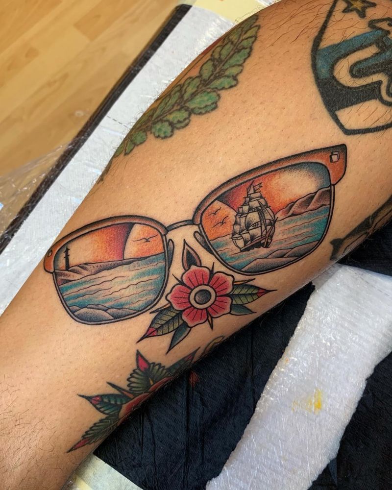 30 Pretty Sunglasses Tattoos You Will Love