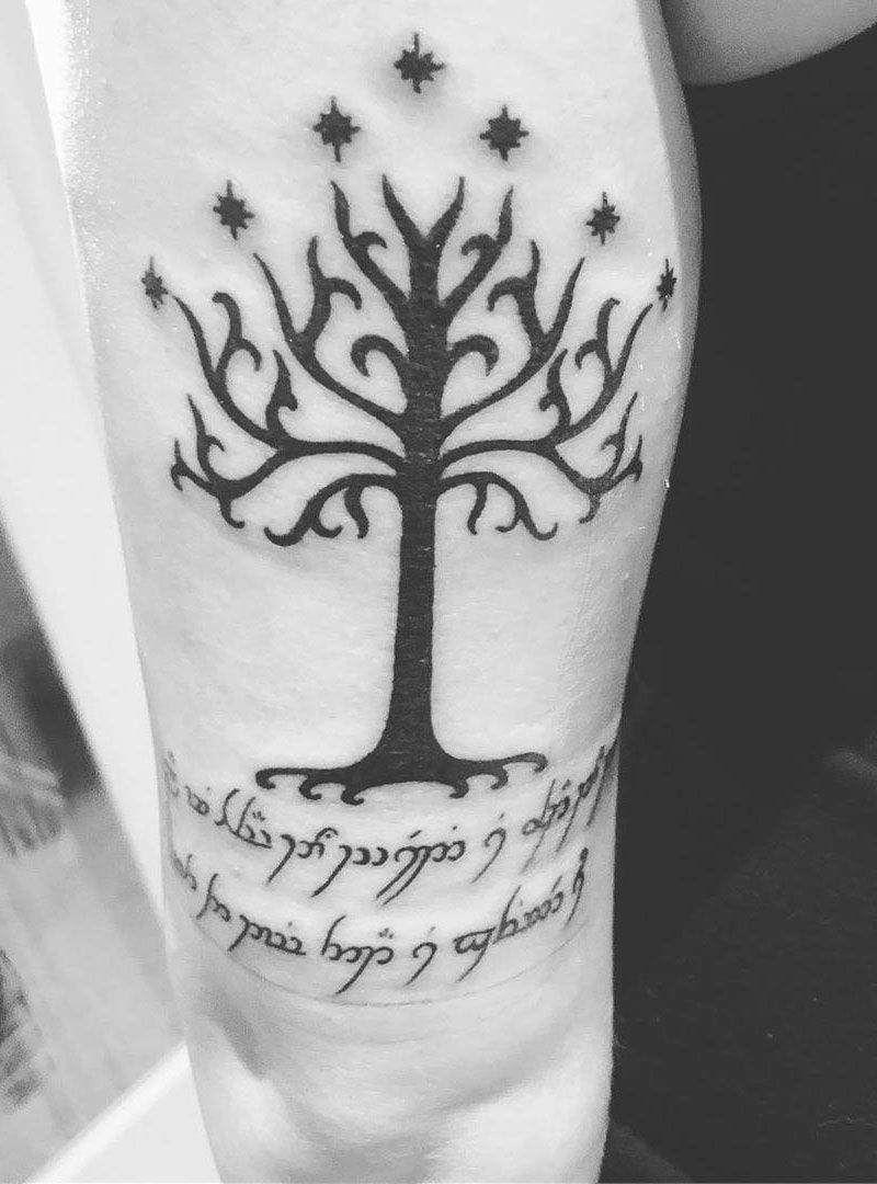 30 Pretty Tree of Gondor Tattoos Enhance Your Personality