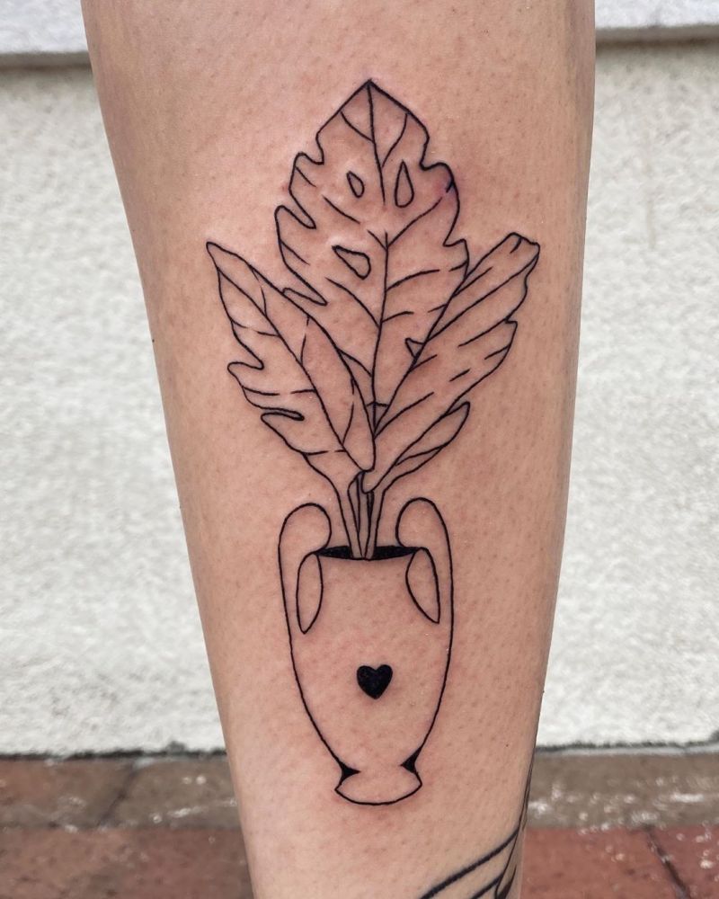 30 Pretty Vase Tattoos Improve Your Temperament