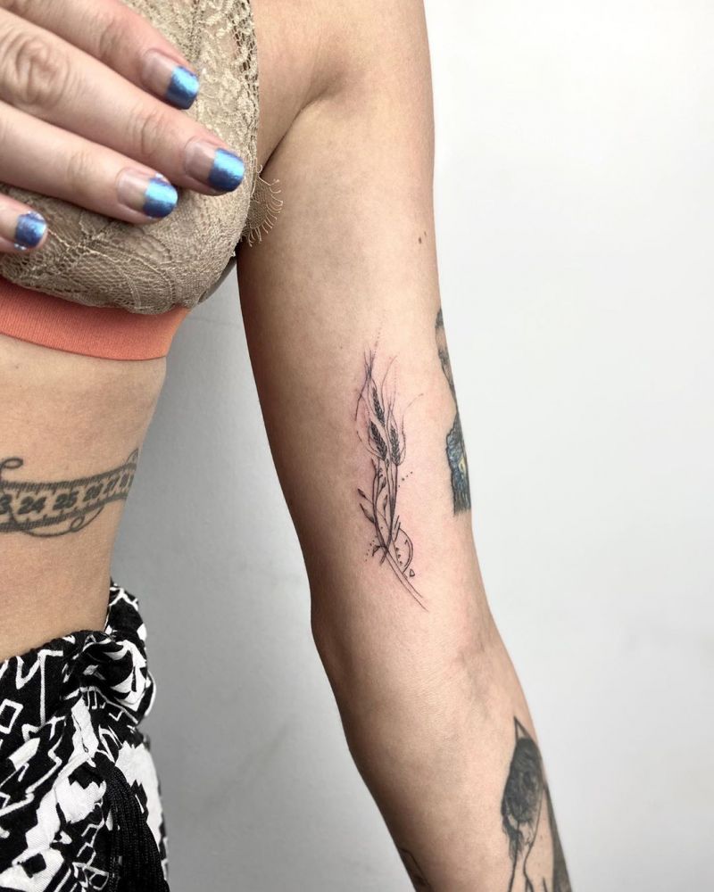 30 Pretty Wheat Tattoos to Inspire You