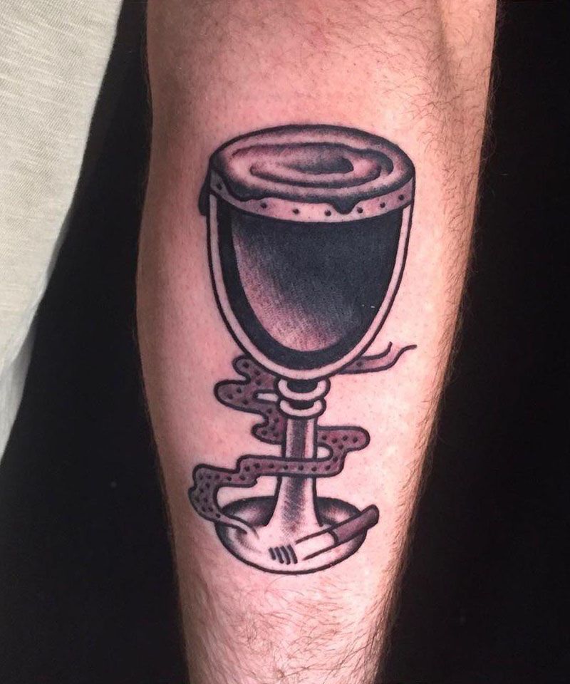 30 Pretty Wine Glass Tattoos Make You Very Attractive