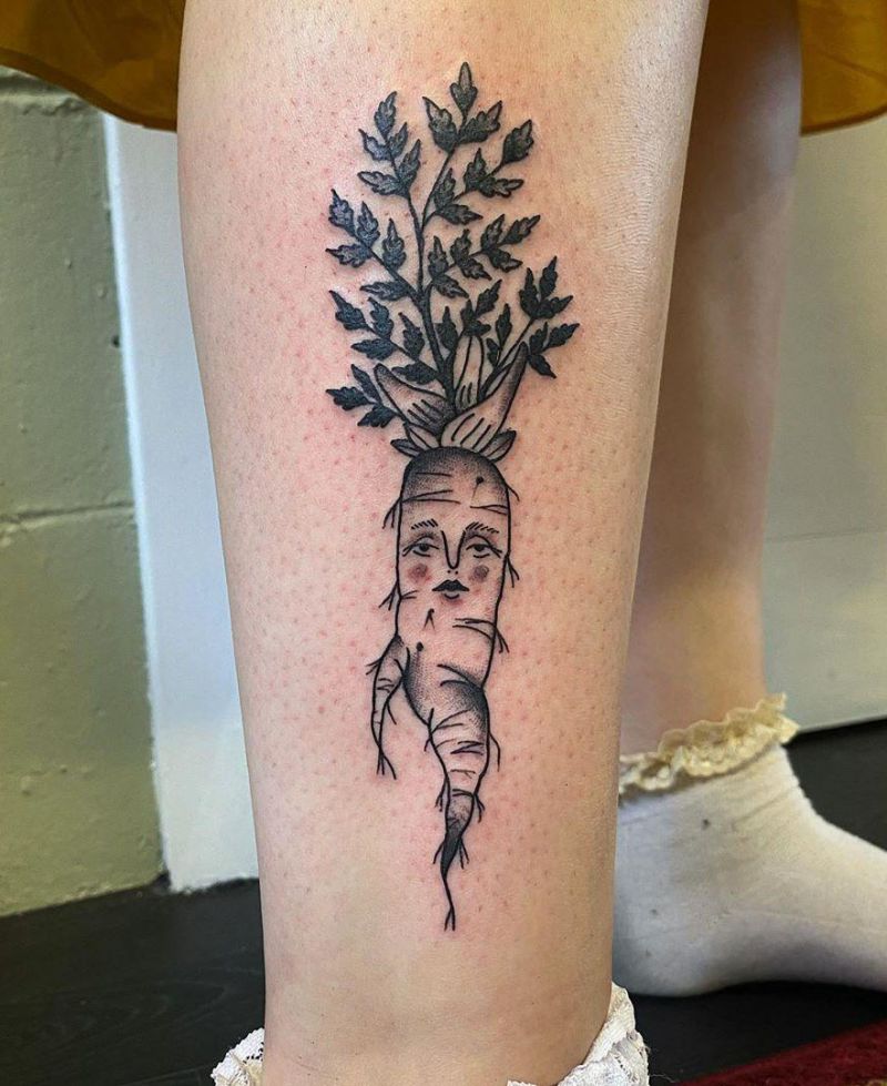 30 Pretty Carrot Tattoos You Will Love