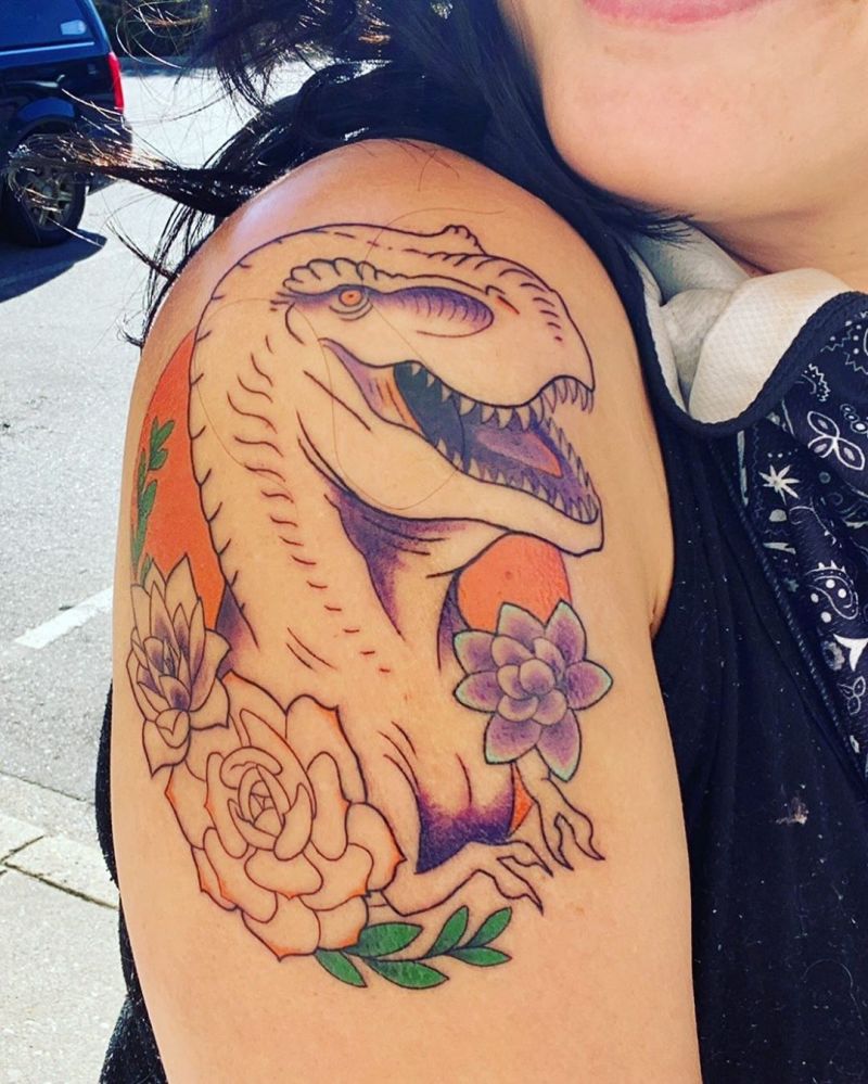 30 Pretty Dinosaur Tattoos to Inspire You