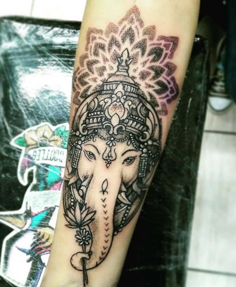 30 Pretty Ganesha Tattoos Make You Charming