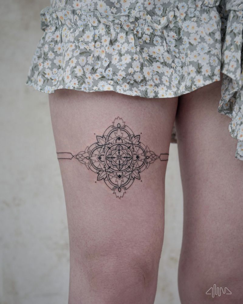 30 Pretty Garter Tattoos Make You Charming