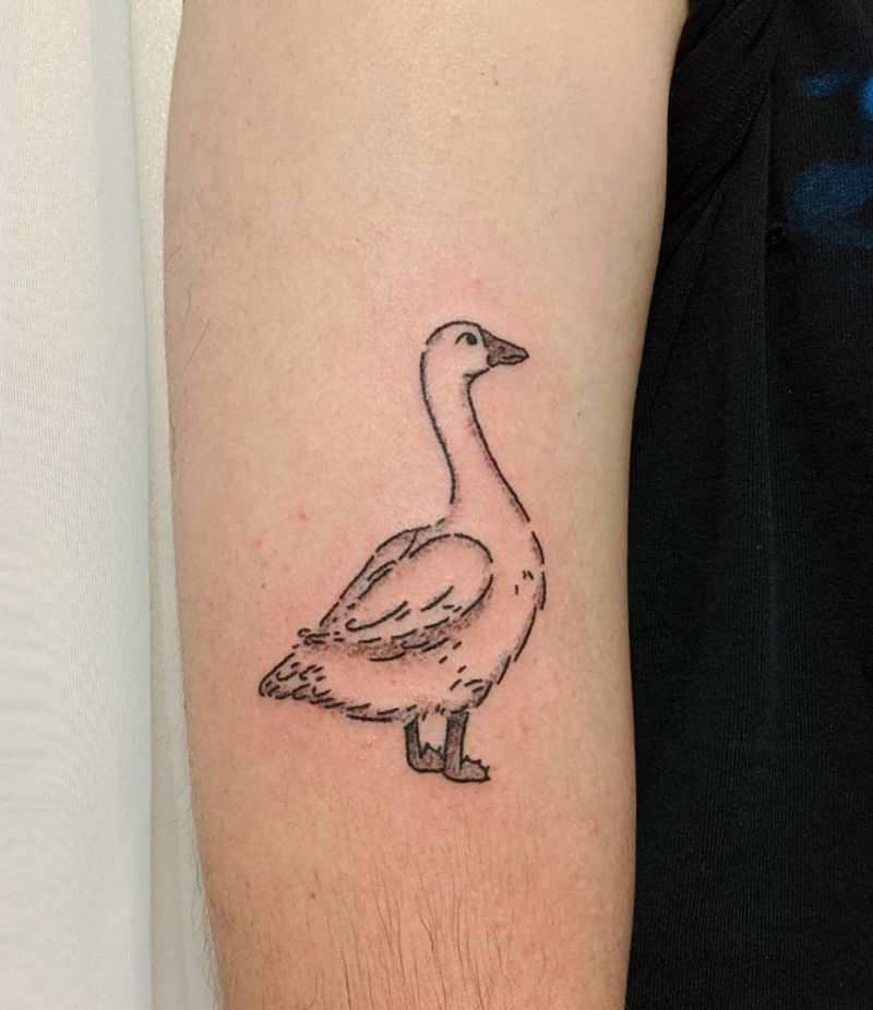 30 Pretty Goose Tattoos Make You Elegant and Beautiful