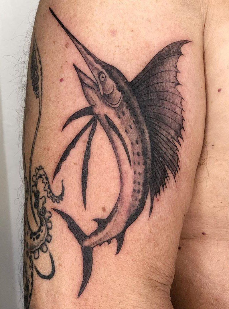 30 Pretty Sailfish Tattoos You Will Love