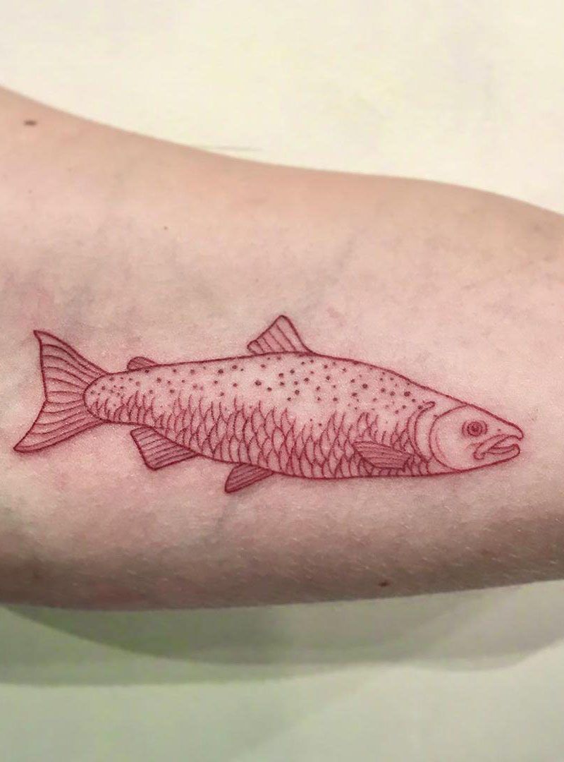 30 Pretty Salmon Tattoos You Will Love