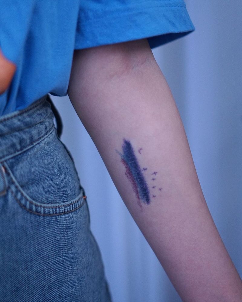 30 Pretty Sky Tattoos Make You Carefree and Joyous