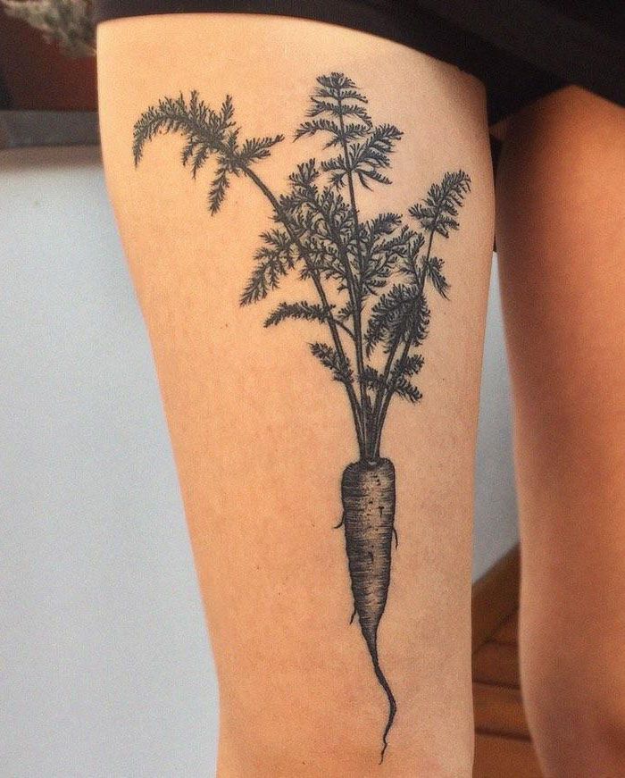 30 Pretty Carrot Tattoos You Will Love