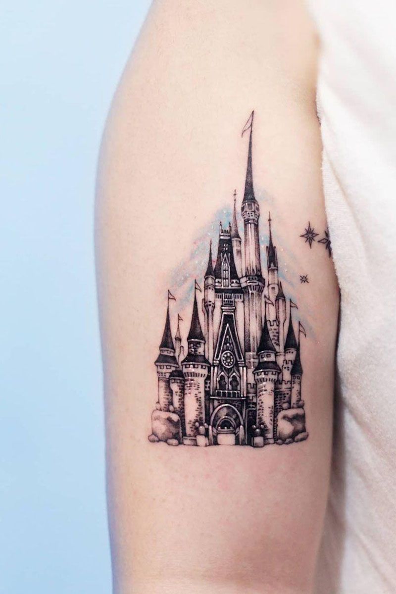 30 Pretty Castle Tattoos that Can Enhance Your Temperament