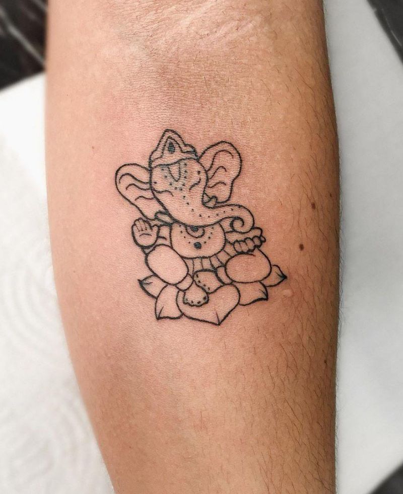 30 Pretty Ganesha Tattoos Make You Charming