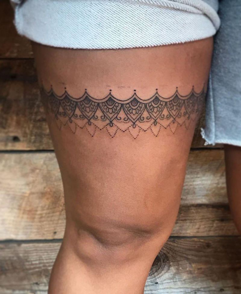 30 Pretty Garter Tattoos Make You Charming