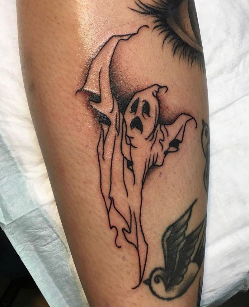 30 Pretty Ghost Tattoos to Inspire You