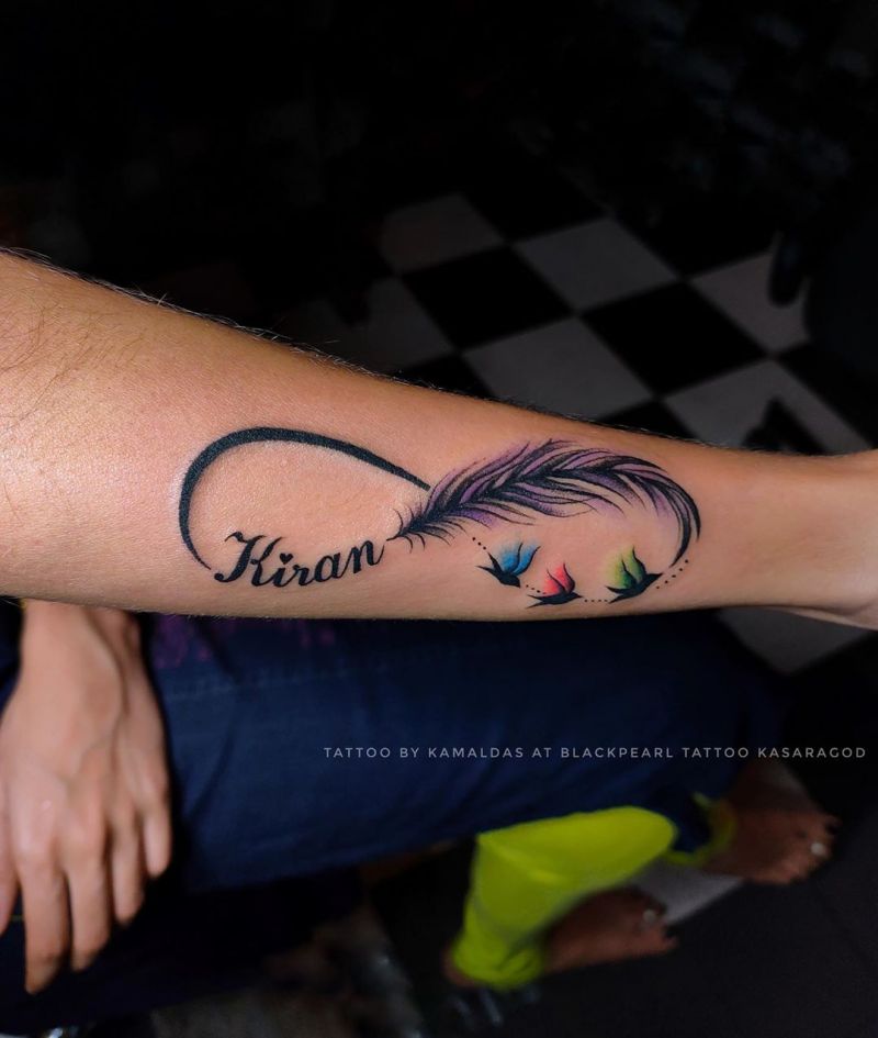 30 Pretty Infinity Feather Tattoos Make You Beautiful Forever