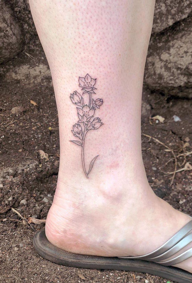 30 Pretty Larkspur Tattoos that Can Enhance Your Temperament