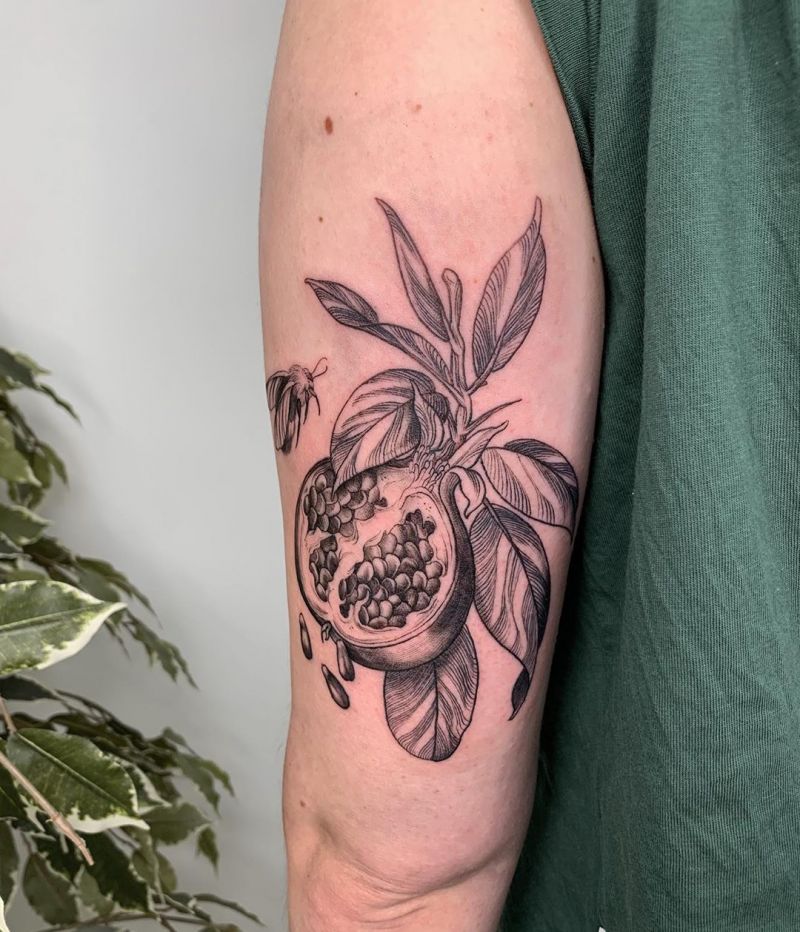 30 Pretty Pomegranate Tattoos Enhance Your Personality