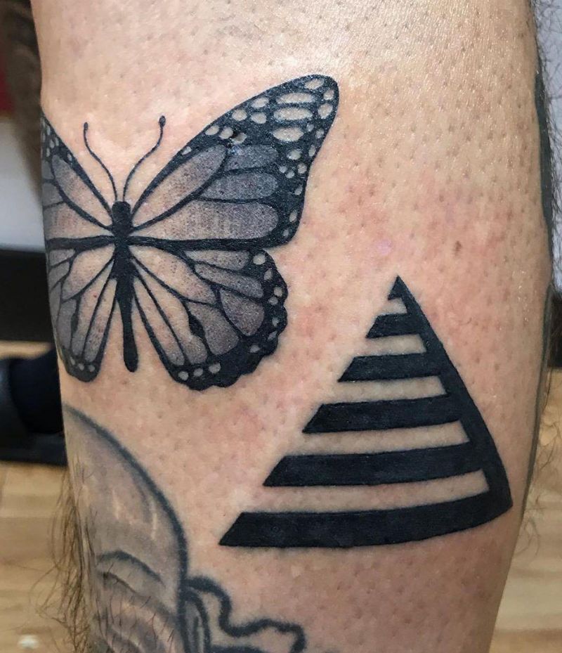 30 Pretty Pyramid Tattoos Add Mystery to You