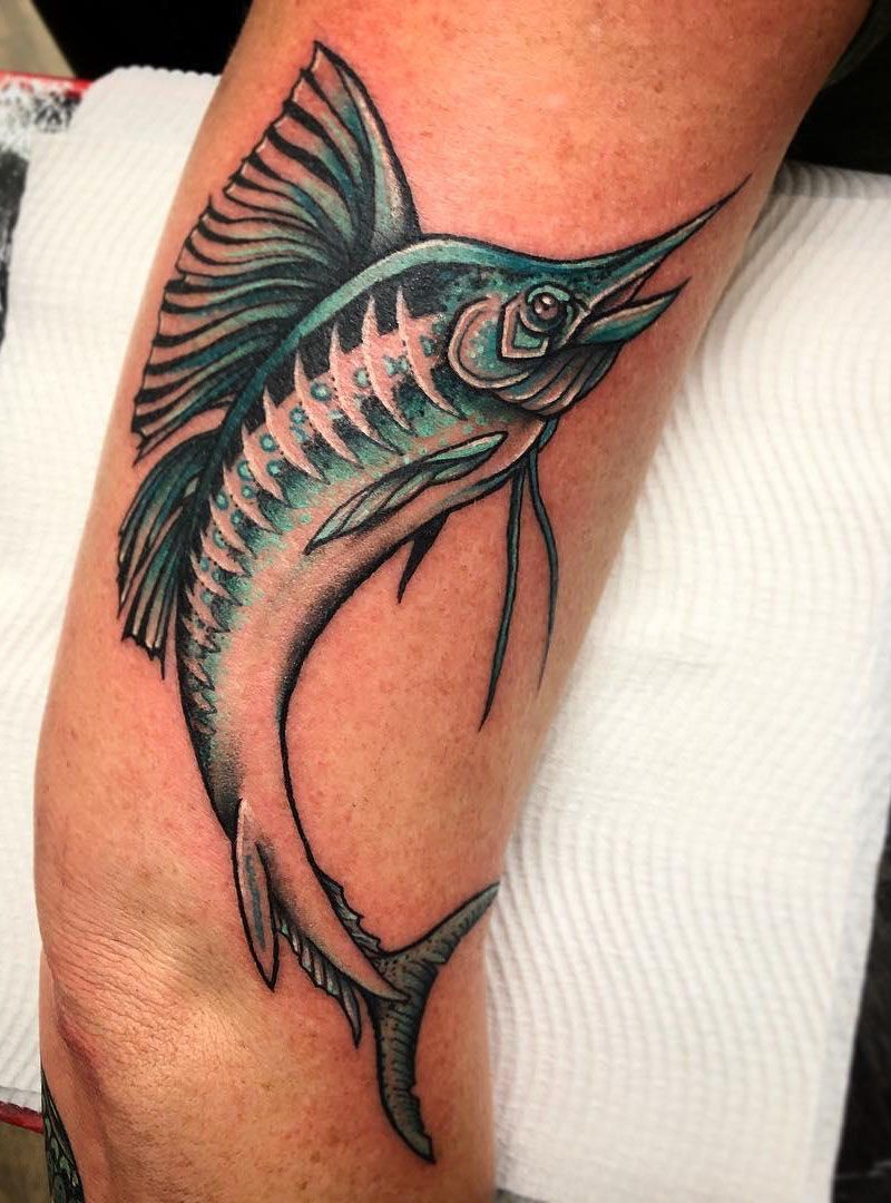 30 Pretty Sailfish Tattoos You Will Love