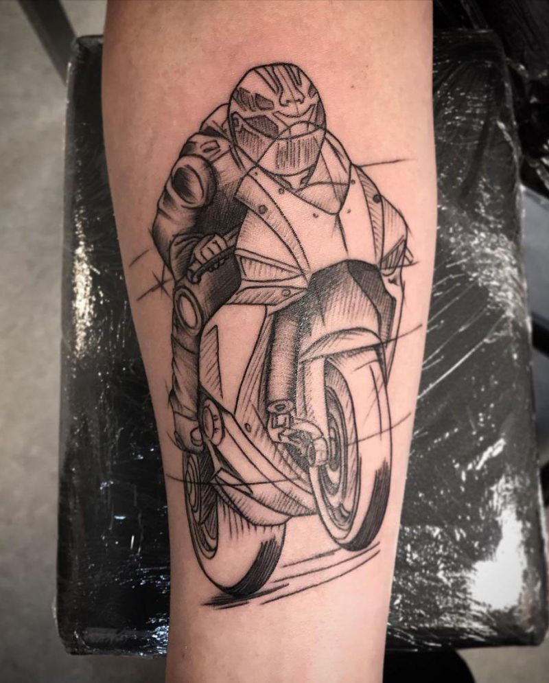 30 Pretty Biker Tattoos You Will Love