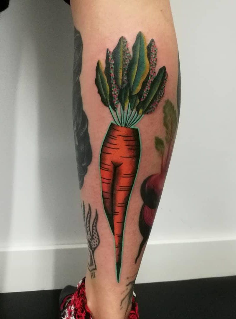 30 Pretty Carrot Tattoos You Will Love