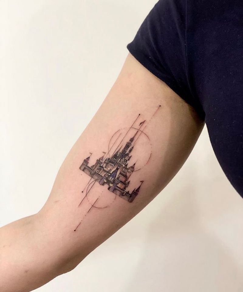 30 Pretty Castle Tattoos that Can Enhance Your Temperament