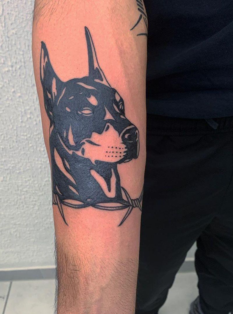 30 Pretty Doberman Tattoos Hope to Bring You Luck