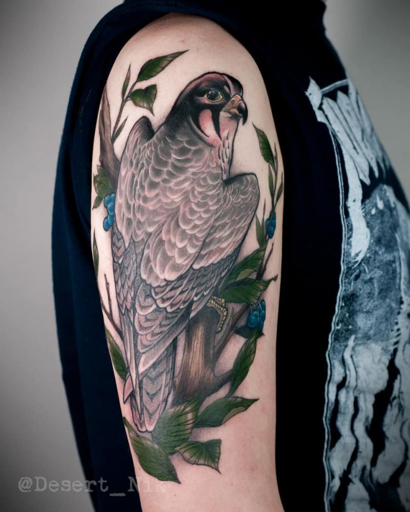 30 Pretty Falcon Tattoos Make You Elegant