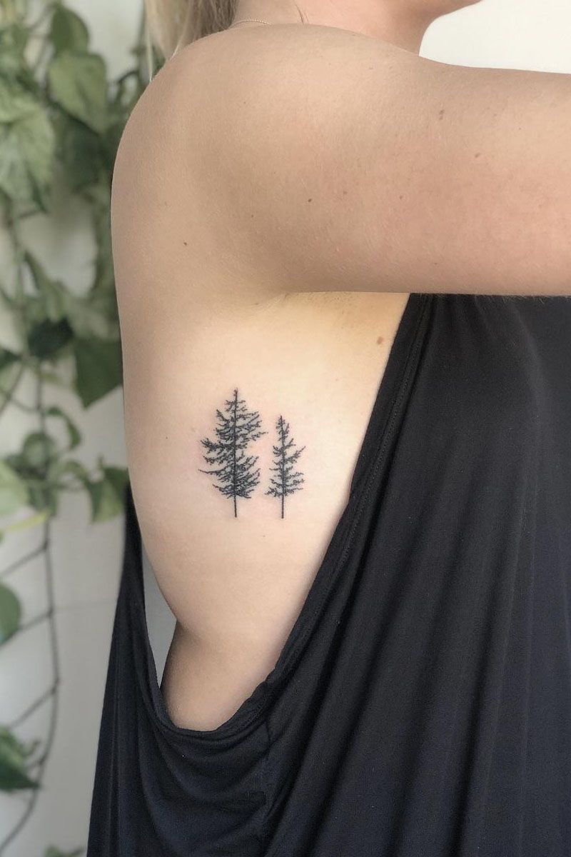 30 Pretty Fir Tree Tattoos You Will Love