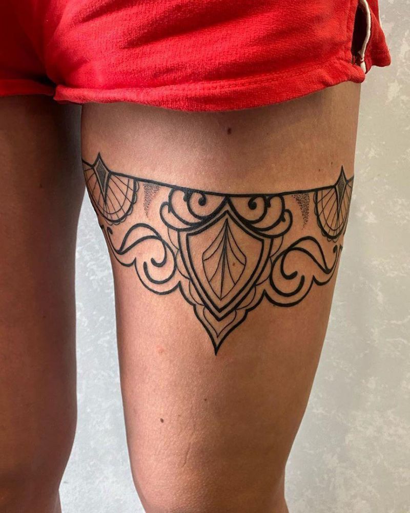 30 Pretty Garter Tattoos Make You Charming