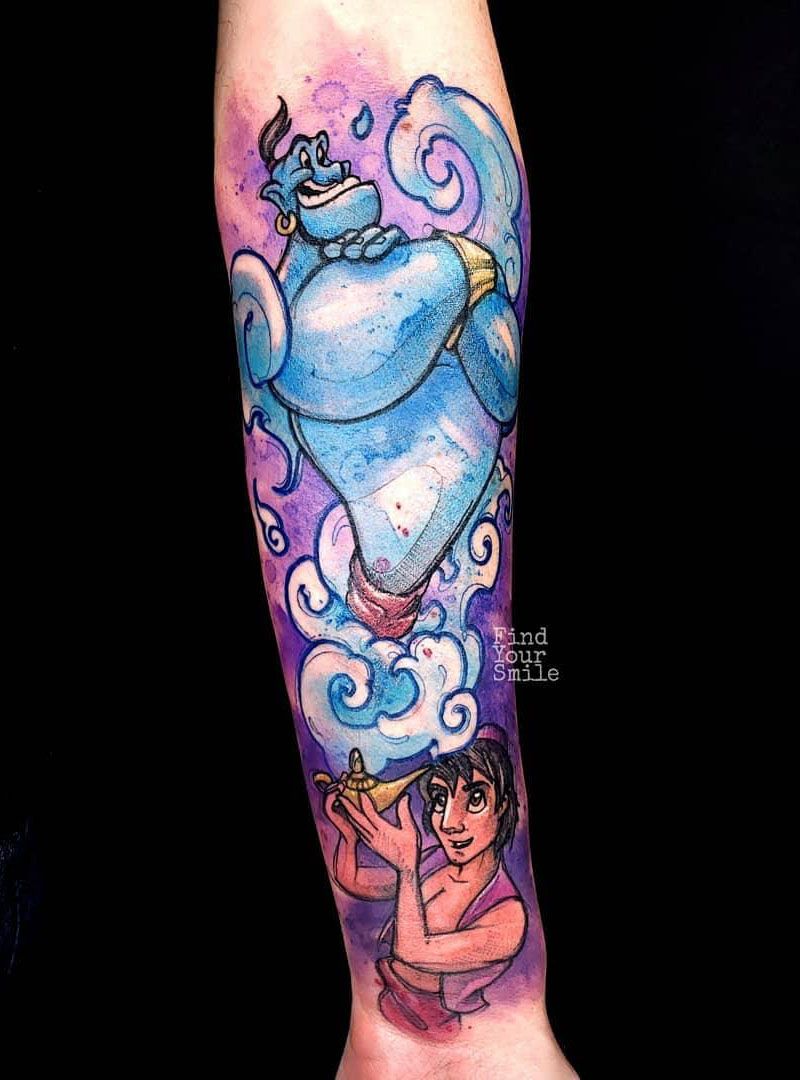 30 Pretty Genie Tattoos Hope to Achieve Your Wish