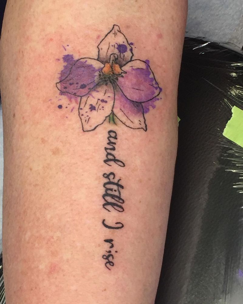 30 Pretty Larkspur Tattoos that Can Enhance Your Temperament