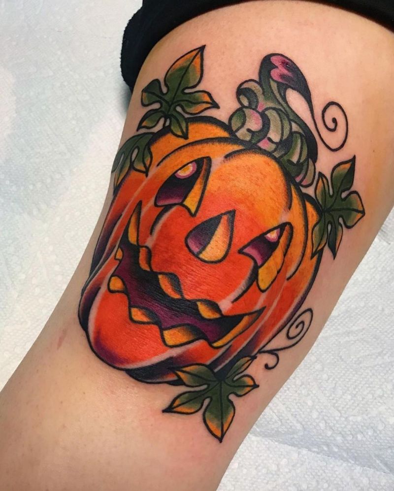 30 Pretty Pumpkin Tattoos You Will Love