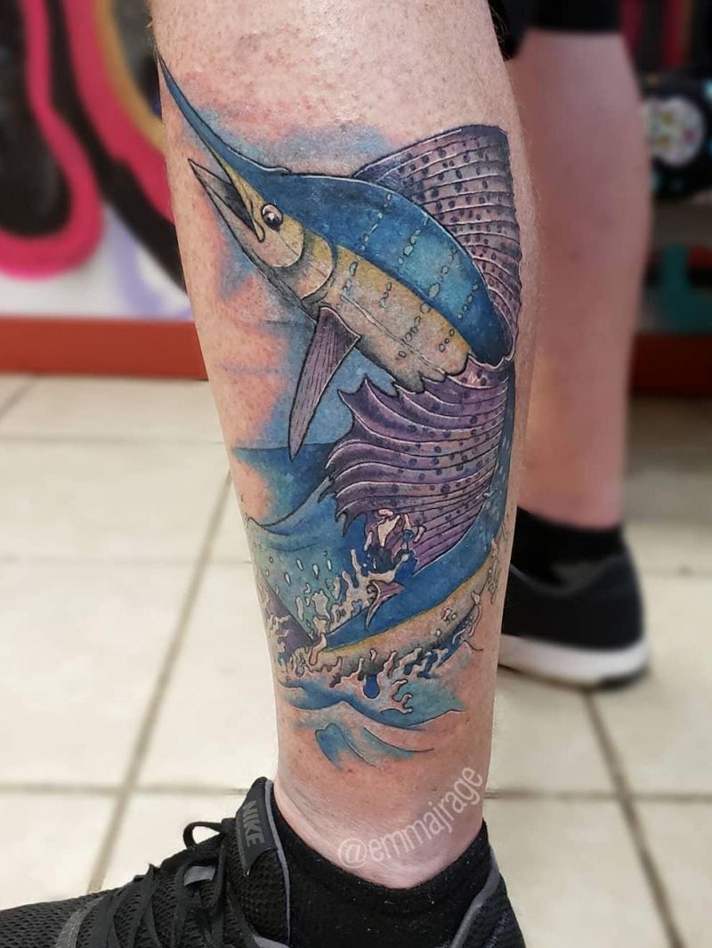 30 Pretty Sailfish Tattoos You Will Love