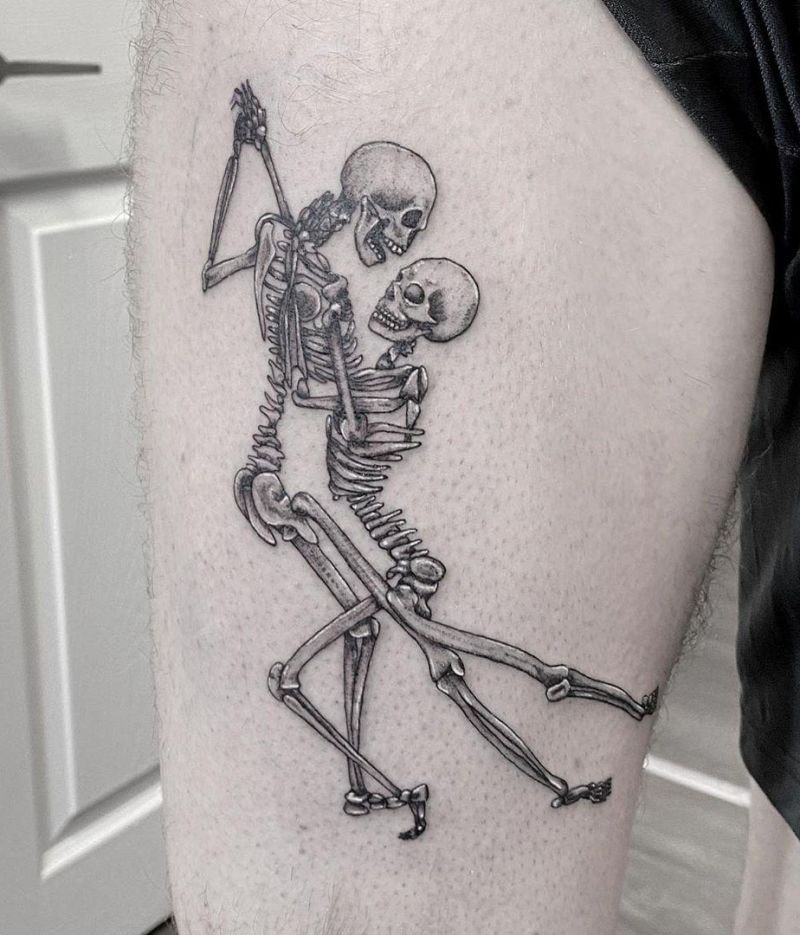 30 Pretty Skeleton Tattoos That You Can't Miss