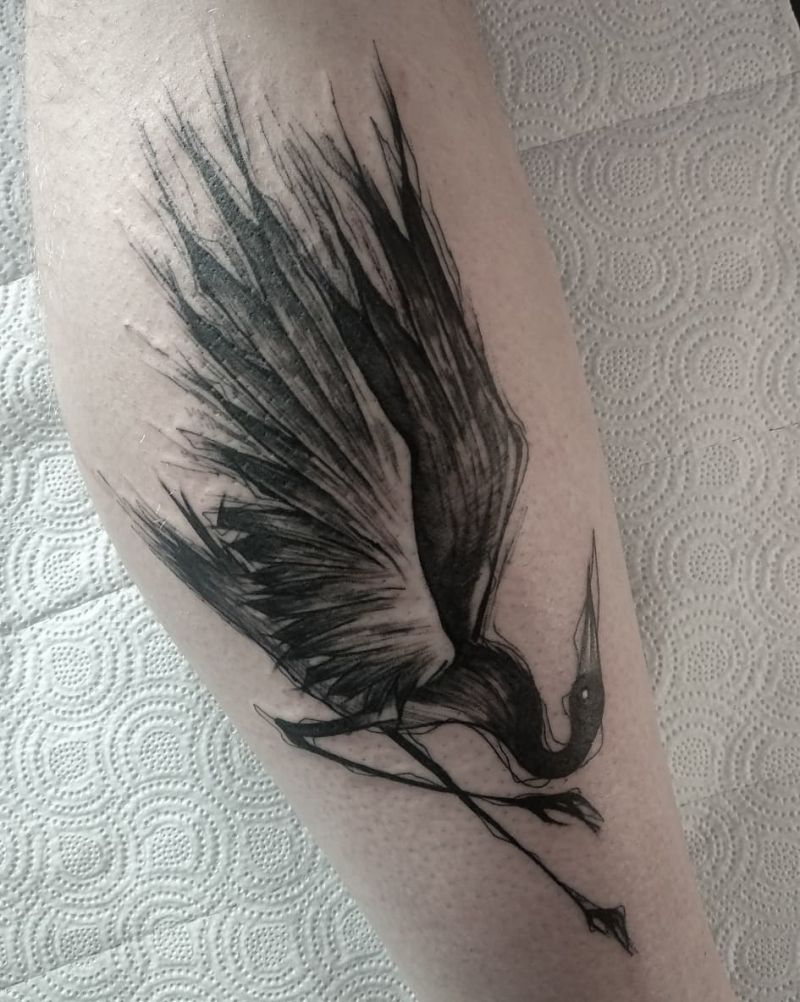 30 Pretty Stork Tattoos Show Your Temperament