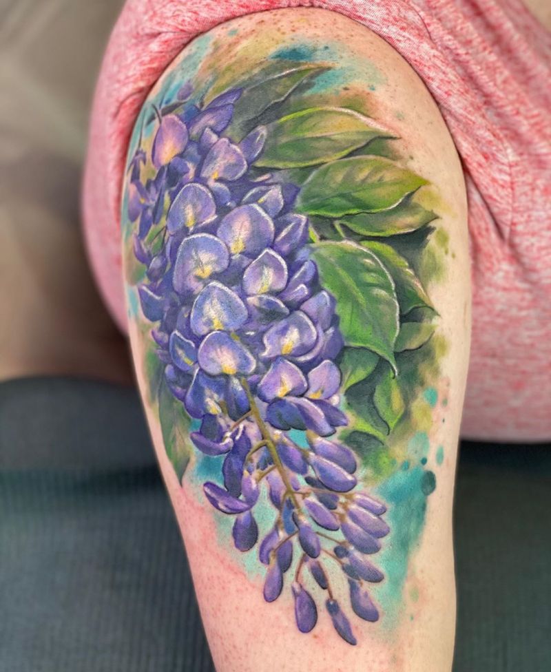 30 Pretty Wisteria Tattoos You Must Try