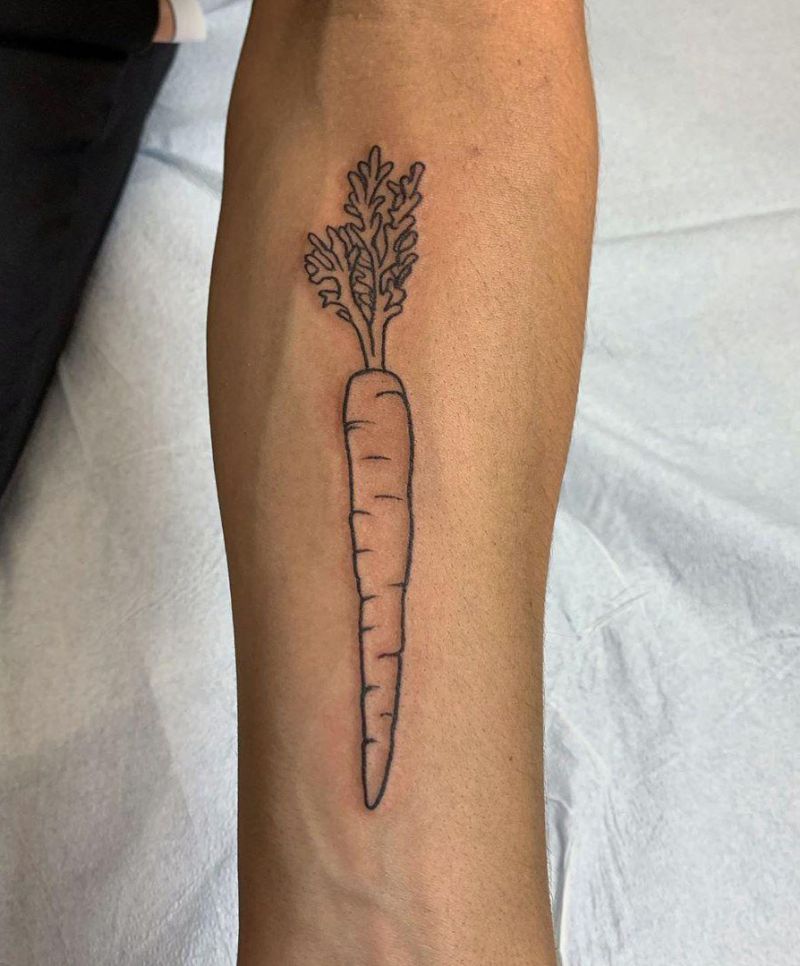 30 Pretty Carrot Tattoos You Will Love