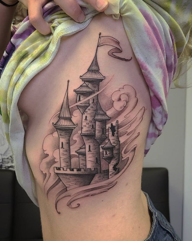 30 Pretty Castle Tattoos that Can Enhance Your Temperament