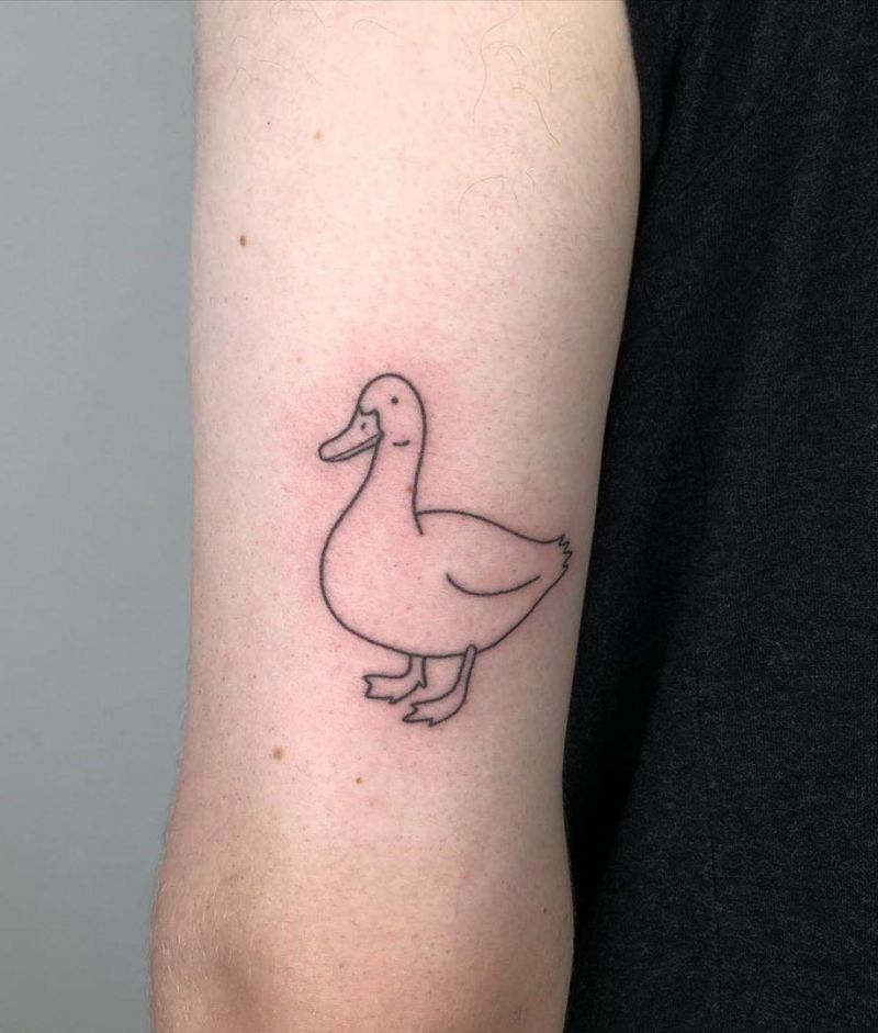 30 Pretty Duck Tattoos Improve Your Temperament