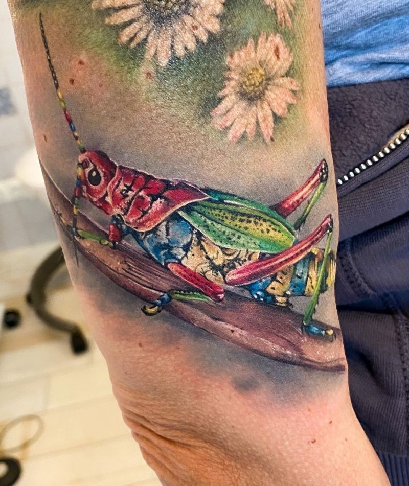 30 Pretty Grasshopper Tattoos You Must Try