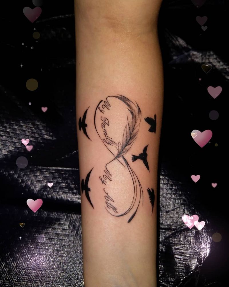 30 Pretty Infinity Feather Tattoos Make You Beautiful Forever