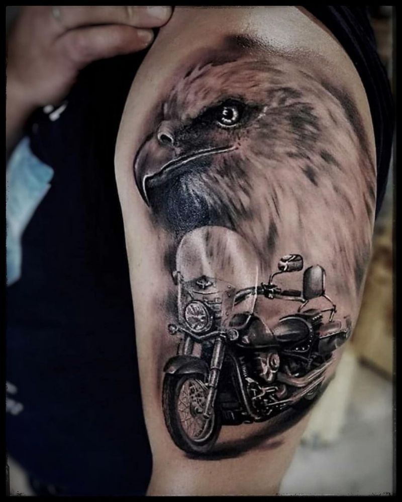 30 Pretty Motorcycle Tattoos You Will Love to Try