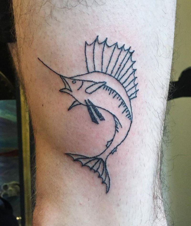 30 Pretty Sailfish Tattoos You Will Love