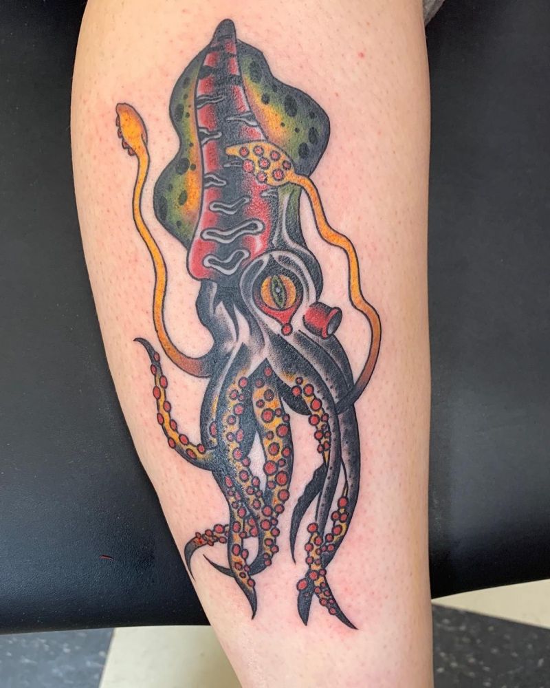 30 Pretty Squid Tattoos that Make You Sexy